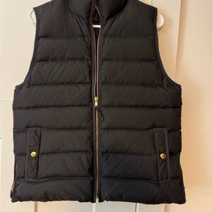 J. Crew Men's Black Quilted Vest